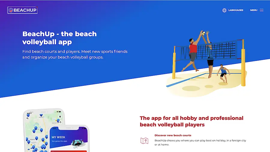 Beachup website