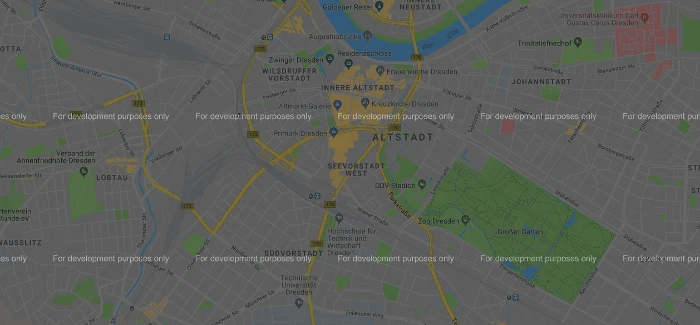 Google Maps "for development purposes only"