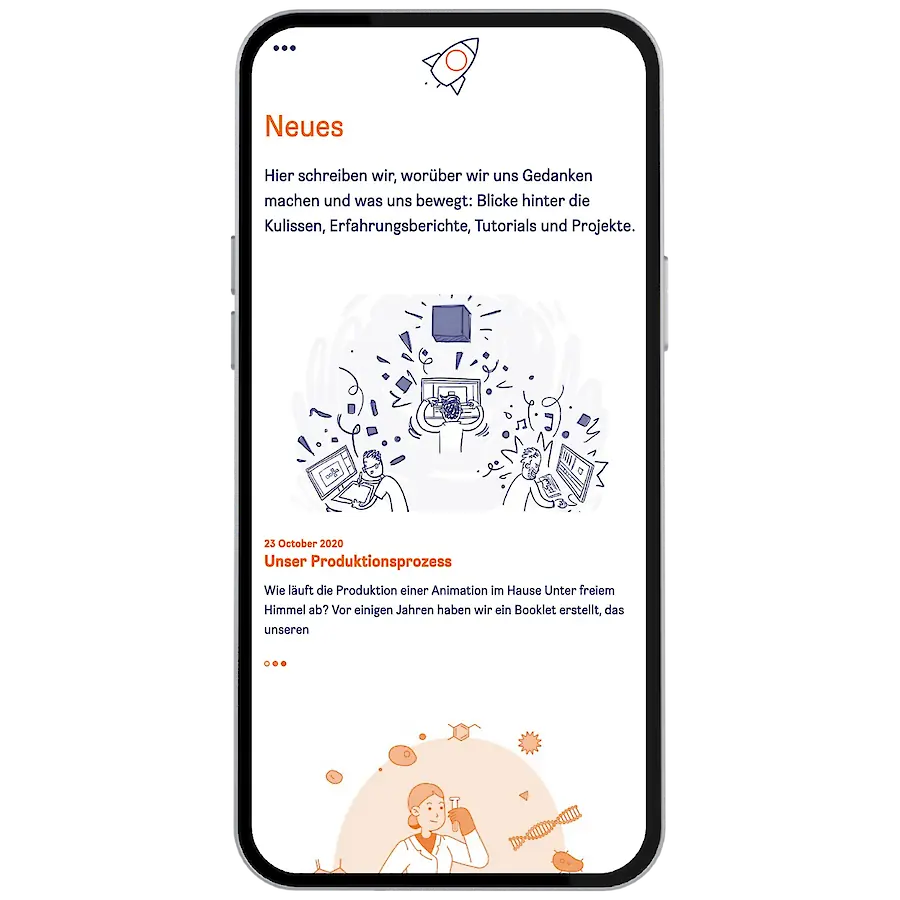 Unter freiem Himmel Blog auf Handy