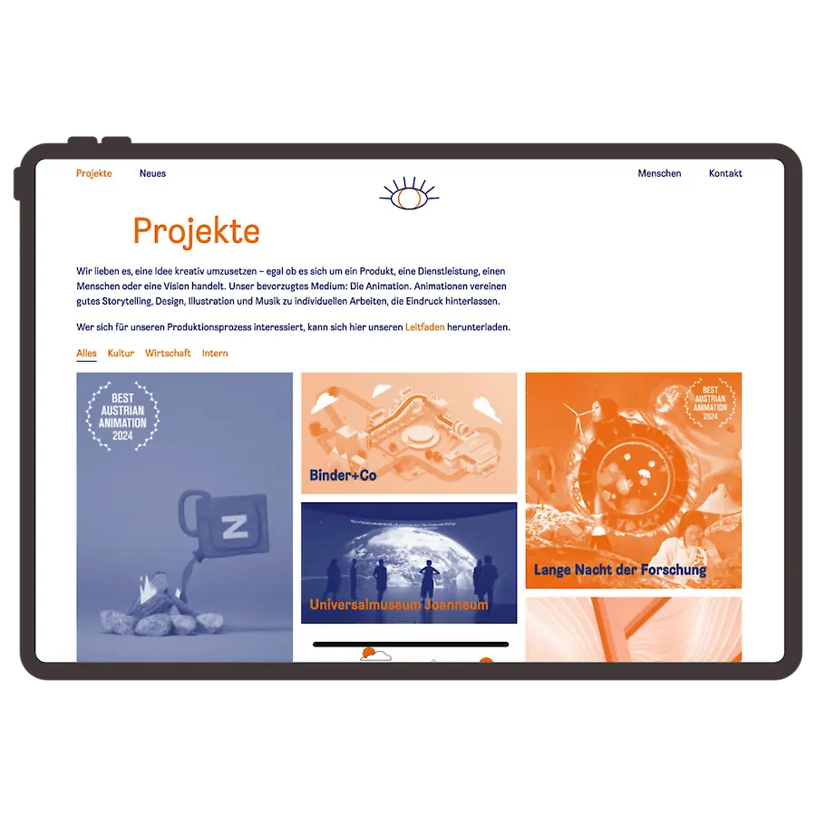 Unter freiem Himmel Proyekte auf Tablet